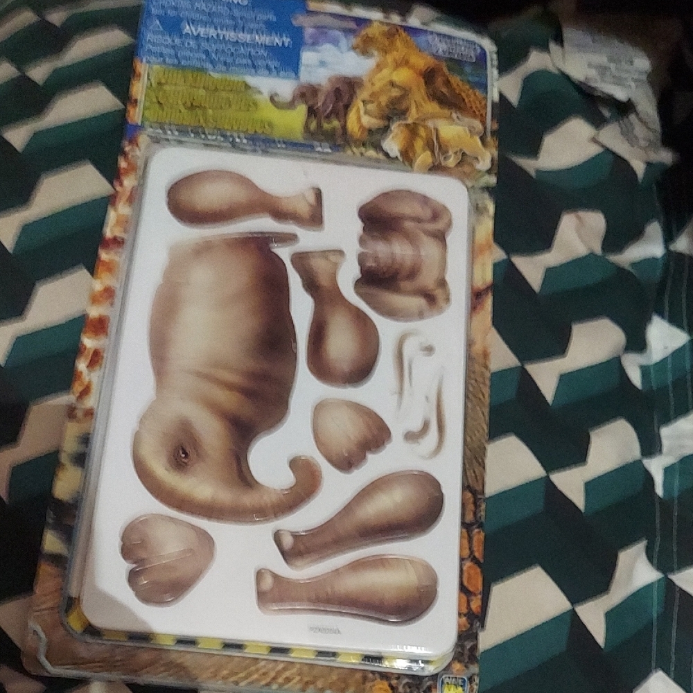 Vintage Thick Sturdy Cardboard Diy 3d Elephant Model.